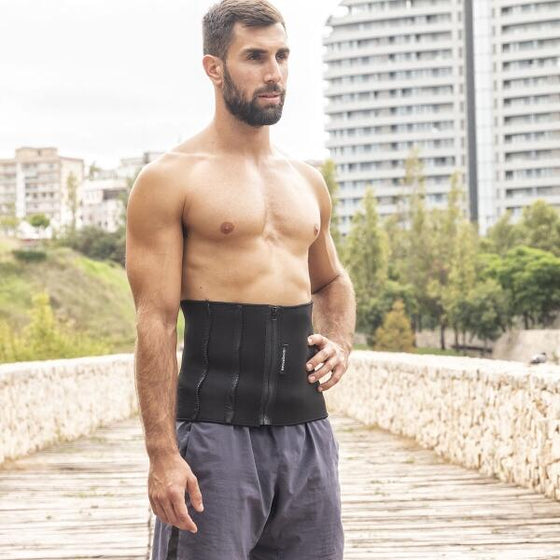 Faja deportiva efecto sauna negra