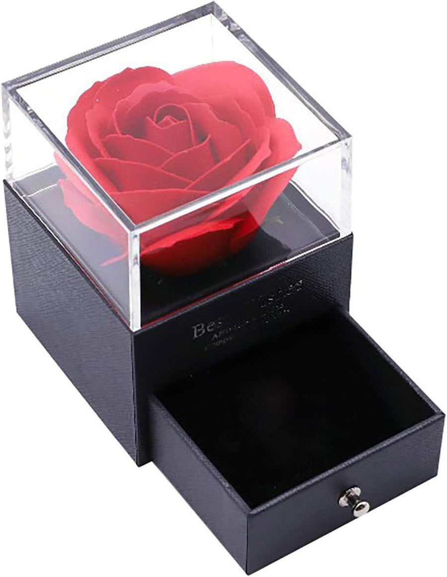 Rosa Eterna con Collar en Cúpula