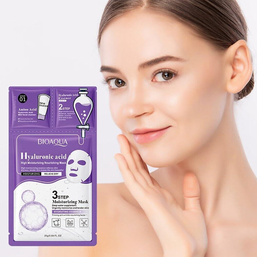 Mascarilla facial 3 pasos hidratante