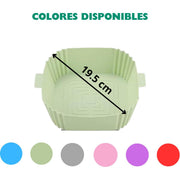 Bandeja silicona freidora de aire reutilizable