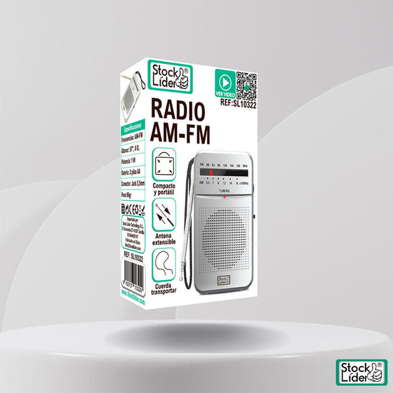 Radio AM FM portátil con jack 3,5 mm