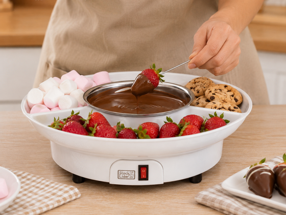Máquina de fondue para chocolate y queso