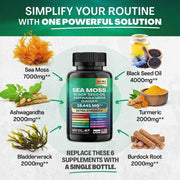 Sea Moss Black Seed Ashwagandha natural